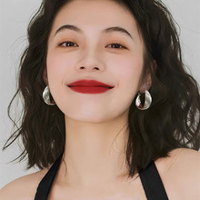 莫比乌斯耳环复古港风女银色大圈圈方圆脸夸张耳圈2025新款高级感