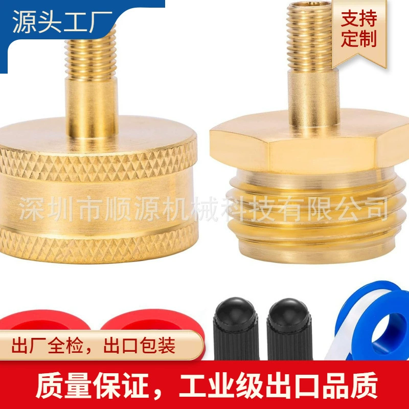 Трансграничные горячие продажи латунный воздушный зажим для автомобильных шин надувной патрон 3/4GHT садовая трубка резьбовой зажим
