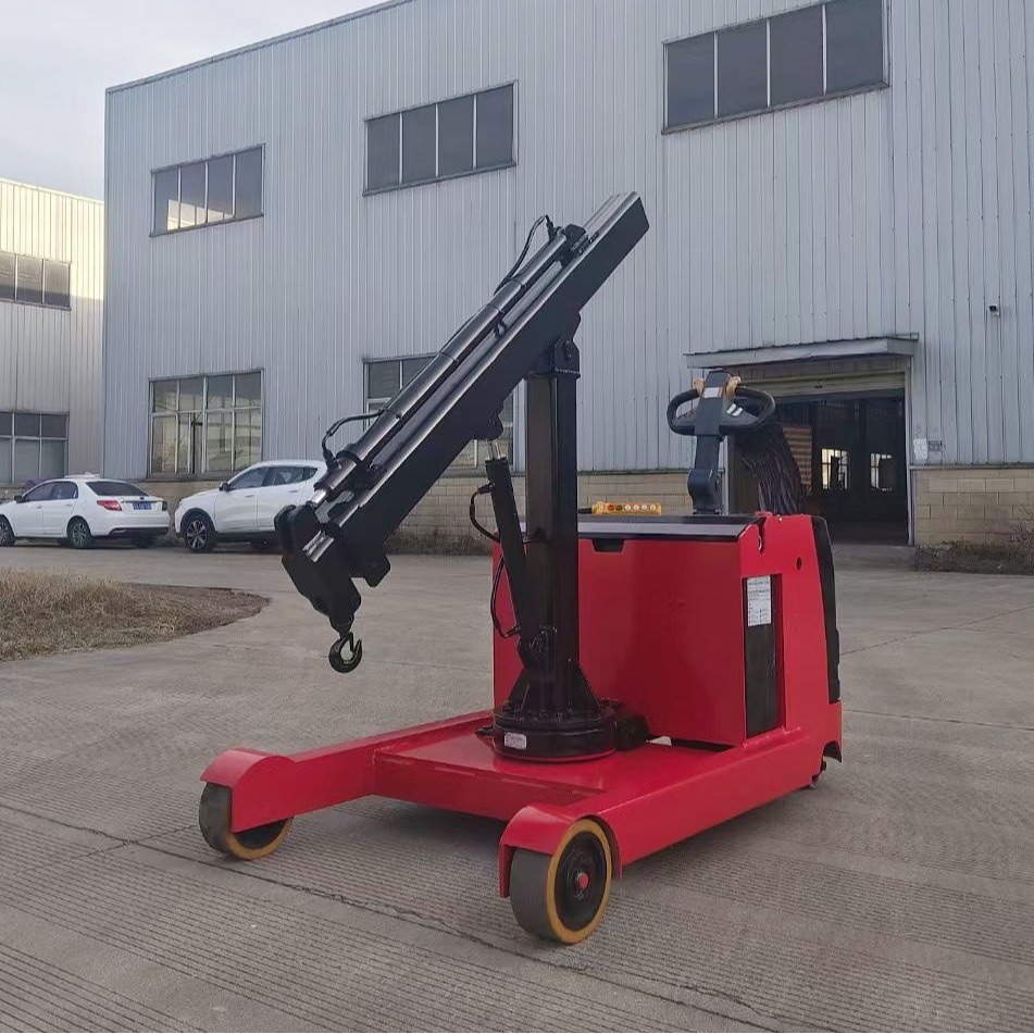 1吨电动吊车360°旋转小吊车注塑车间吊模具用移动吊机充电小吊车