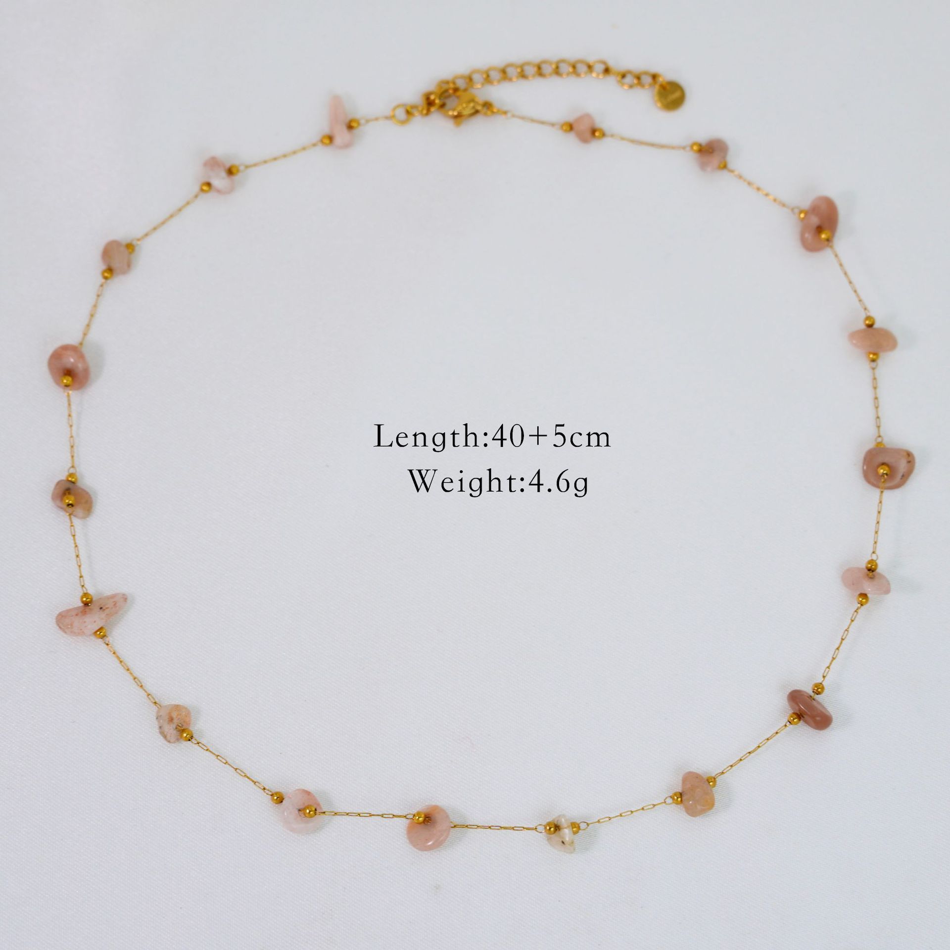 IG Style Casual Geometric Sector Moon Natural Stone Titanium Steel Natural Stone Pendant Necklace Necklace In Bulk display picture 7