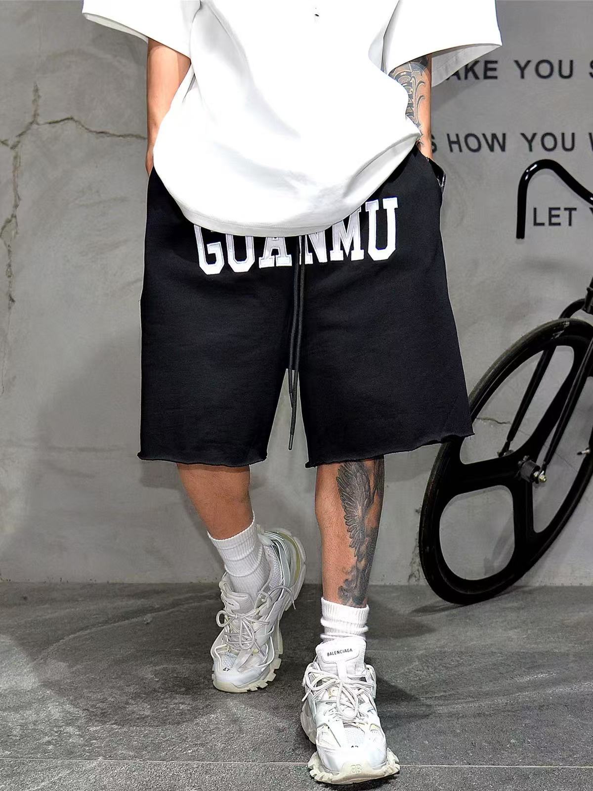 2025 marca de tendencia transfronteriza pesada para hacer viejos pantalones de verano pantalonés retro pantalonés deportivo casual pantalonés