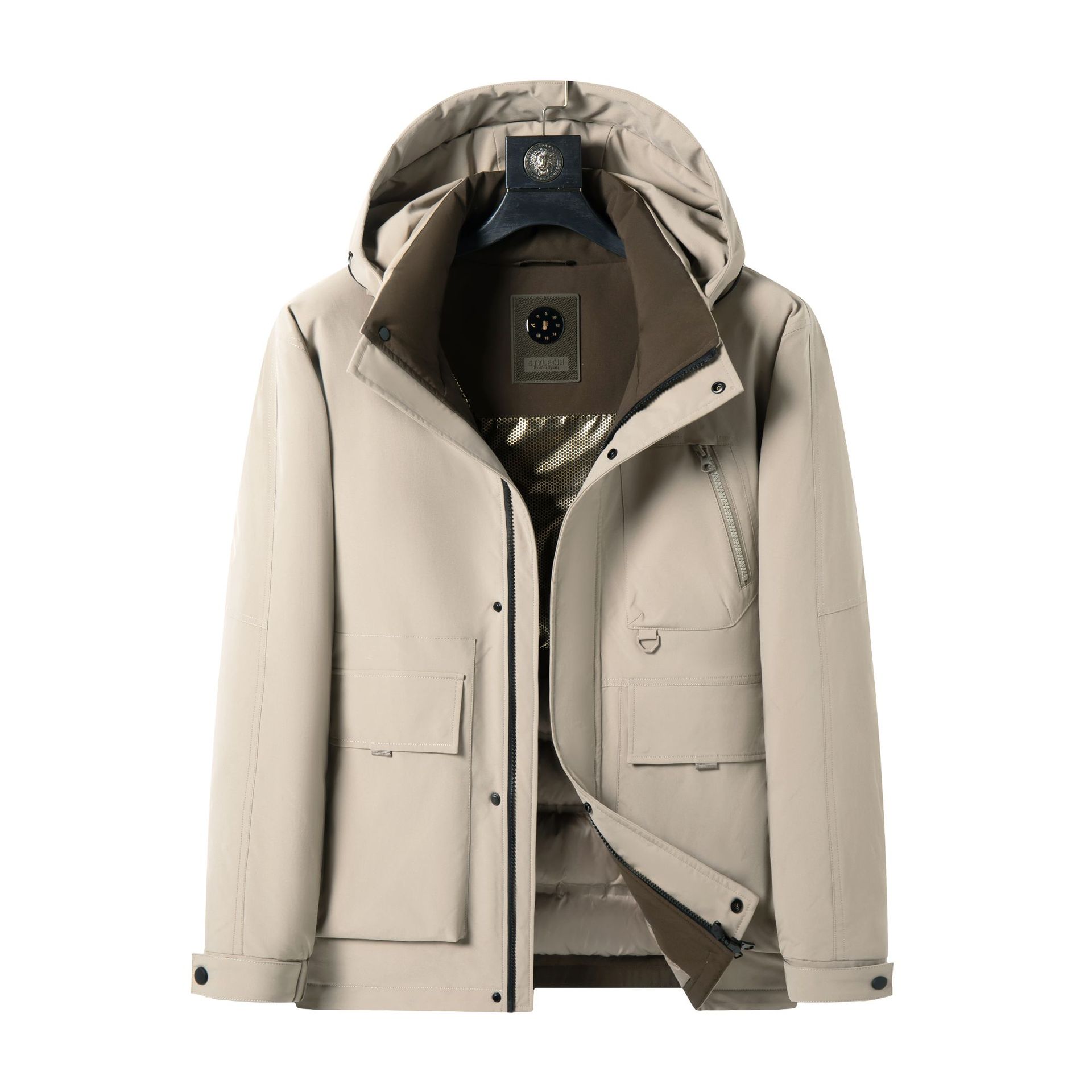 8801男装羽绒服工装户外款休闲可脱卸帽鸭绒防寒冬季款防水