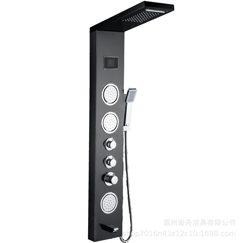 Pantalla de ducha Juego de ducha inteligente Ducha integrada Juego de baño de salida de agua multifuncional de cinco velocidades