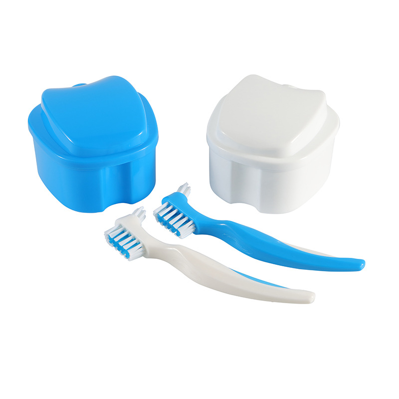 Set ligament box toothbrush 2 sets of dentures cleaning and keeping…