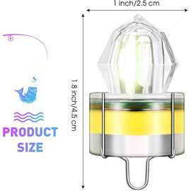 8个 如图色 ABS 诱鱼灯 集鱼灯 渔具配件（图片为发光后的颜色）