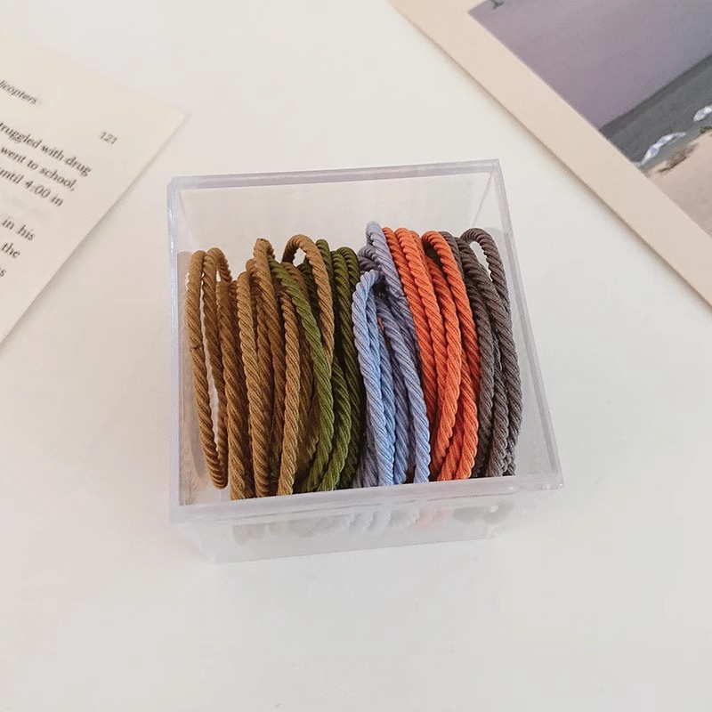 Otoño y invierno curry lindos osos anillo de cabello simple de alta calidad cuerda de cabello alta elástica no es fácil de romper no lastimar adornos de cabello de cabello