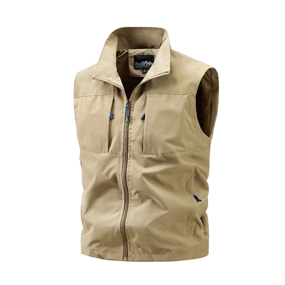 2025新款马甲男士户外坎肩休闲春秋薄款中老年摄影钓鱼背心马夹