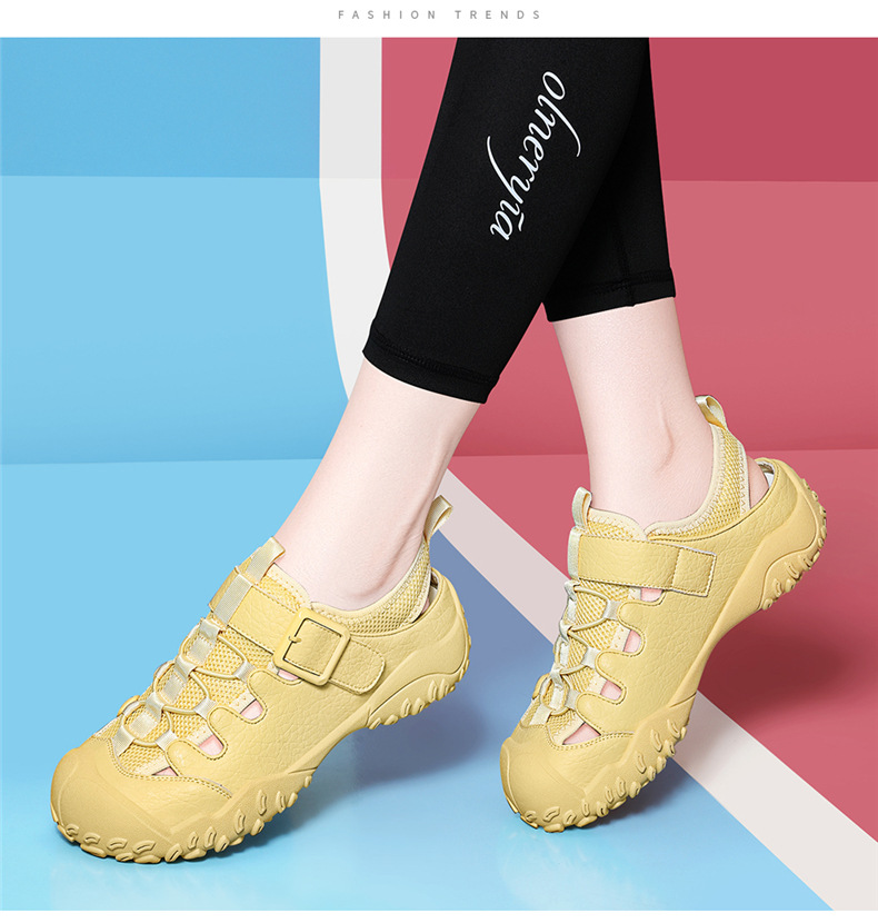 Dép sandal nữ đế dày quai dệt kiểu La Mã, gót thấp 2-5 cm — JST 7173 gót lạc đà cao 2, JST 1988 gót đen cao 3.5, JST 1988 trà sữa gót cao 3.5, JST 7189 gót vàng cao 3 chi tiết 10