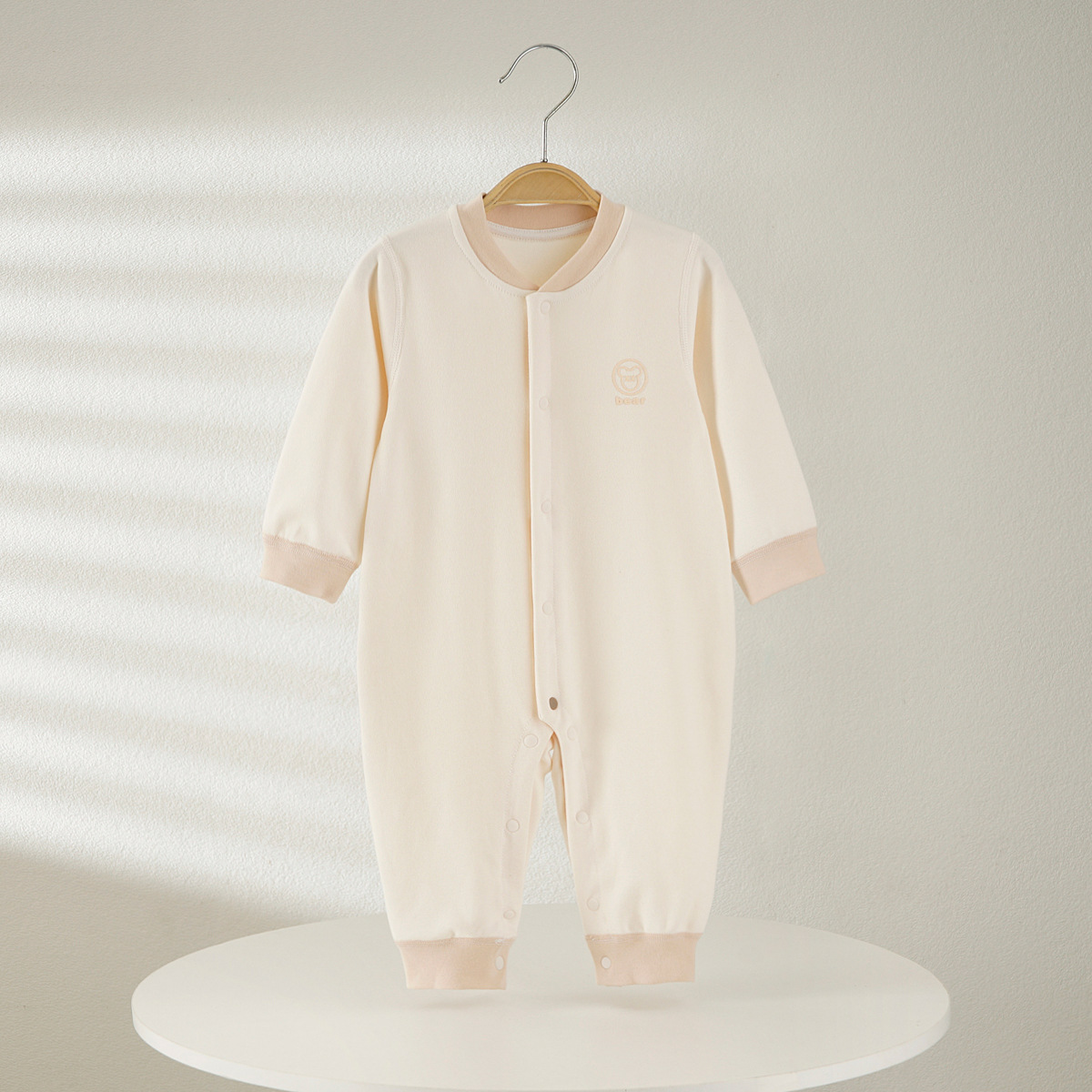 점프 수트 3 월-18 일 봄과 가을 격자  버클 모자 셔츠  점프 수트 파자마 속옷