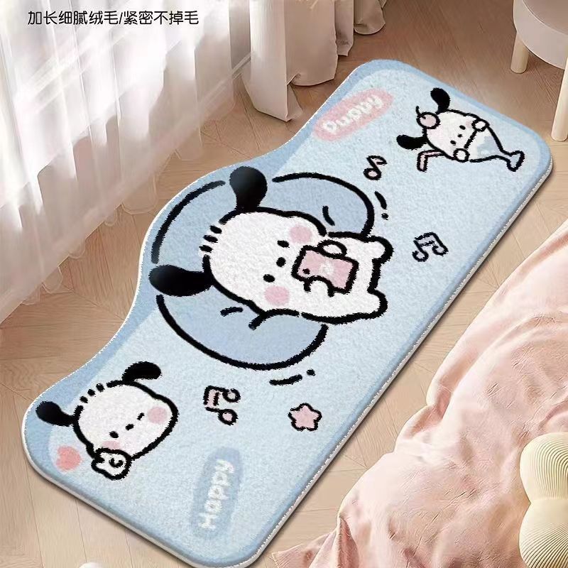 模造カシミヤカーペット、寝室のベッドサイドブランケット、かわいい漫画の厚みのある柔らかいカーペット、リビングルームの汚れにくいお手入れが簡単なコーヒーテーブルブランケット|undefined