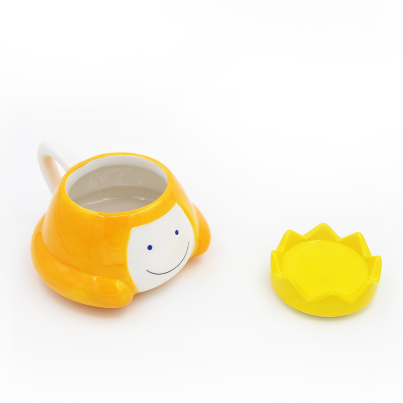 Cerámica creativa princesa taza taza corona taza de dibujos animados 3D taza de niños taza de café taza de diversión