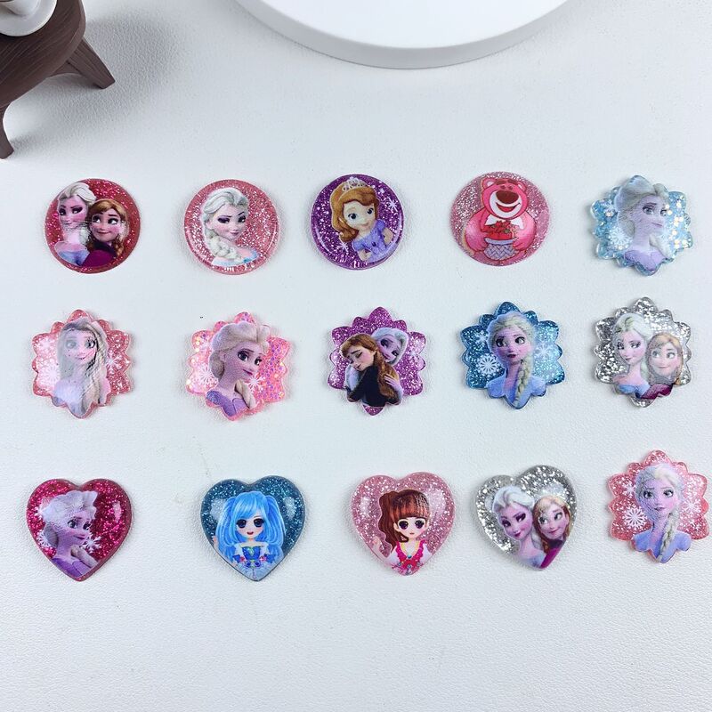 Cartoon Snowflake Little Princess Patch Handmade DIY Kidsren's Ring Hairpin Hairband Bracelet Ear Clip Jewelry Patch