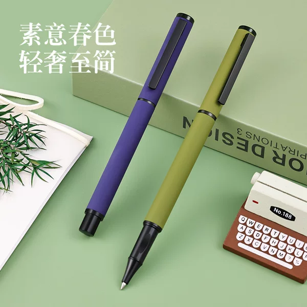 Matcha Green Gel Pen, Metal Signature Pen, Frosted Pen Body, Signature Pen, Advertising Pen, Logo Printing, Laser Engraving