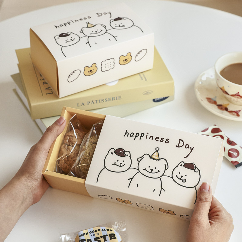2025新款送礼物包装盒空盒可爱司康抽屉盒烘焙礼盒糖果饼干曲奇盒