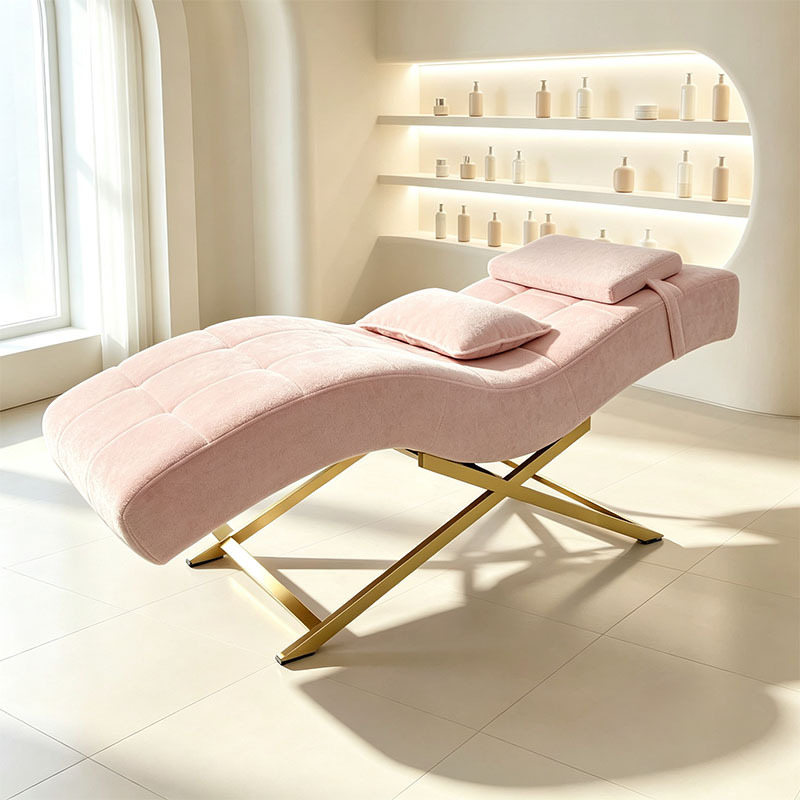La cama de masaje Spa especial para el Salón de belleza de la cama de belleza, la cama de pestañas bordadas profesionales en forma de s, puede levantar y bajar la cama de pestañas de belleza. image 4