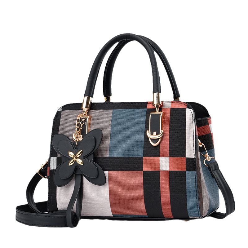 Bolso grande para mujer, nueva colección otoño/invierno 2024, estilo coreano con apliques, simple, de hombro o bandolera portátil.