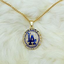 现货 道奇项链戒指新款2024洛杉矶道奇队棒球总冠军戒指欧美流行