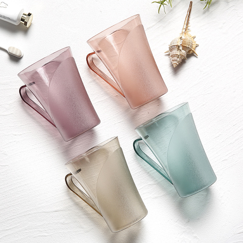 Mixed-color Transparent Mouthwash Cup, Creative Cute, Suitable For Couples, Student Dormitories, And Home Use, Simple_voghion.com