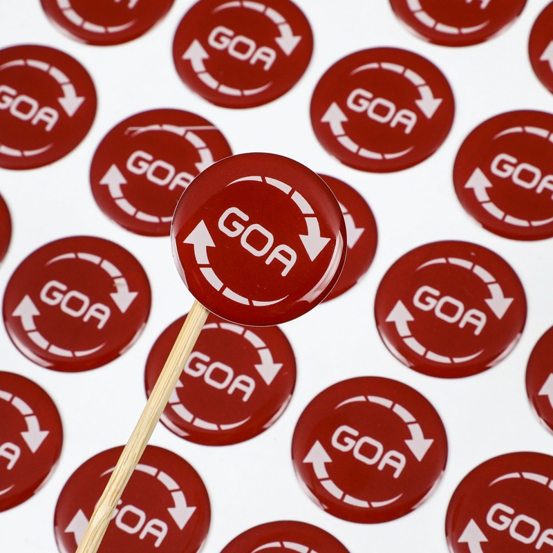 创意简约水晶滴胶贴可印LOGO广告不干胶滴塑滴胶贴纸批发