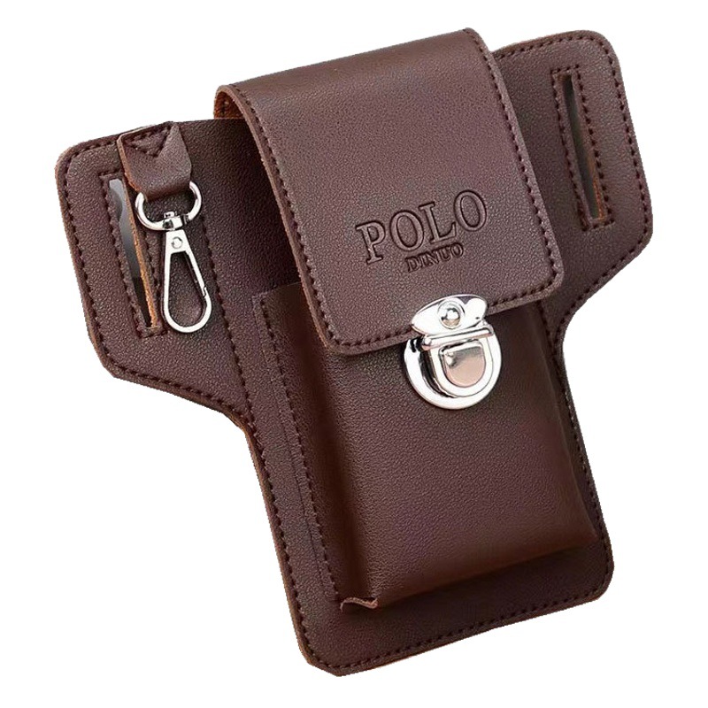 New Style Waist Bag for Mobile Phone, Suitable for Construction Workers to Use on Site, Can Hold Cigarette Packs, Hang Keys, and Attach to the Belt, Leather Case Style for the Elderly