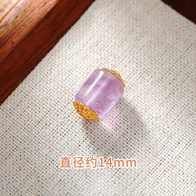 Bracelet Bracelet Gourd Spacer Beads – Zərgərlik ara hissələri - natural-agate-purple-lithium-gray-straight-hole-6