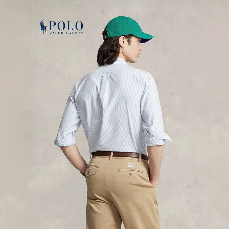 跨境 Ralph Lauren/POLO 拉夫劳伦RL拉夫经典细条纹衬衫|undefined