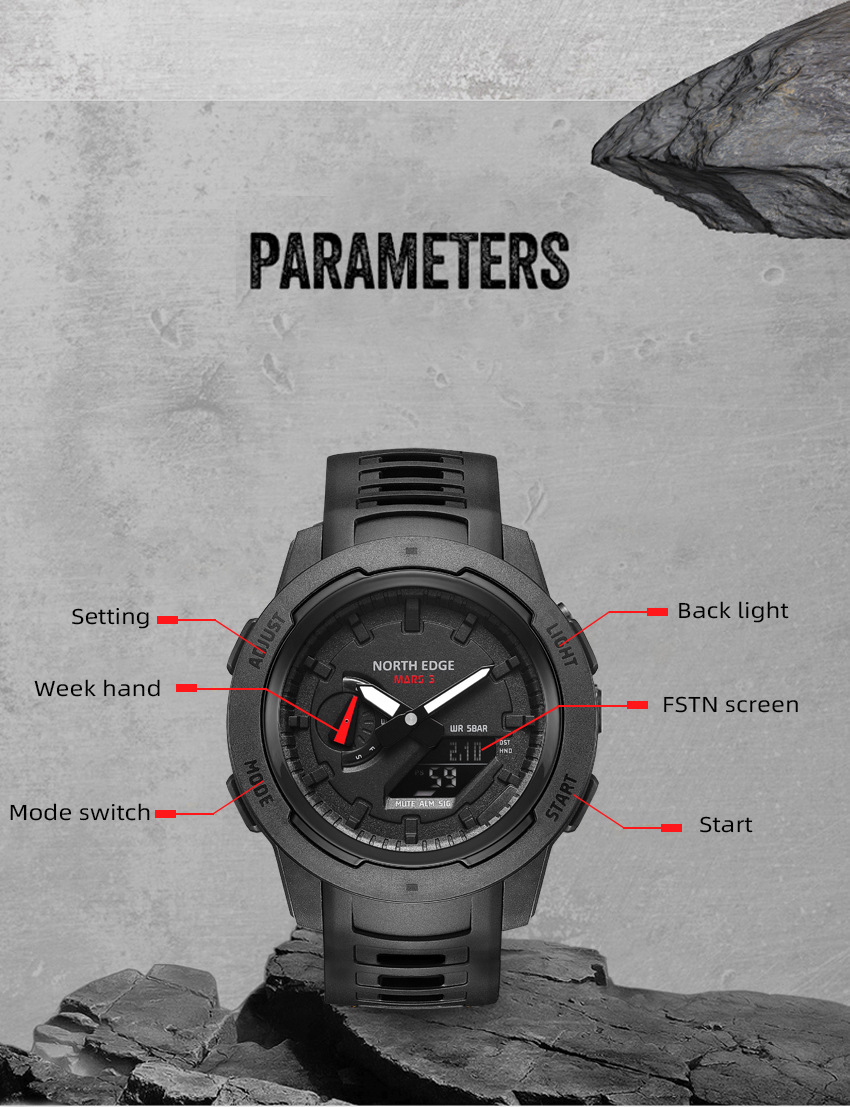 Reloj inteligente unisex deporte aire libre impermeable digital_voghion.com