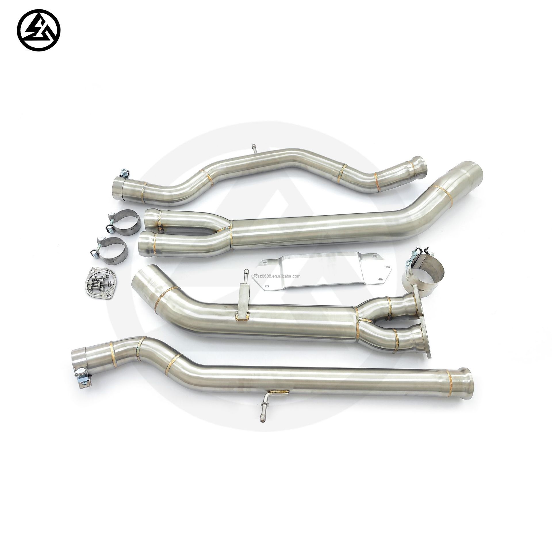 Suitable for BMW M3 F80 M4 F82 3.0T S55 middle pipe with bracket stainless steel exhaust pipe