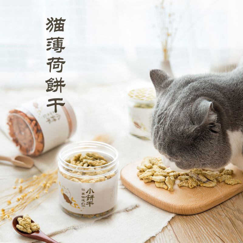 Cat Biscuits Nerve Catnip Hair Ball Small Fish Biscuits 100g Cat Molar Snacks into Baby Pet Cat Snacks