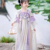 Hanfu для девочек, новый летний древний костюм, детская юбка в китайском стиле, сказочная юбка для маленькой девочки, традиционное платье для выступления.