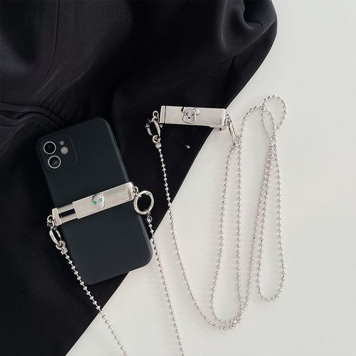 Mobile phone back clip new metal mobile phone crossbody chain back clip mobile phone clip crossbody chain mobile phone lanyard clip mobile phone
