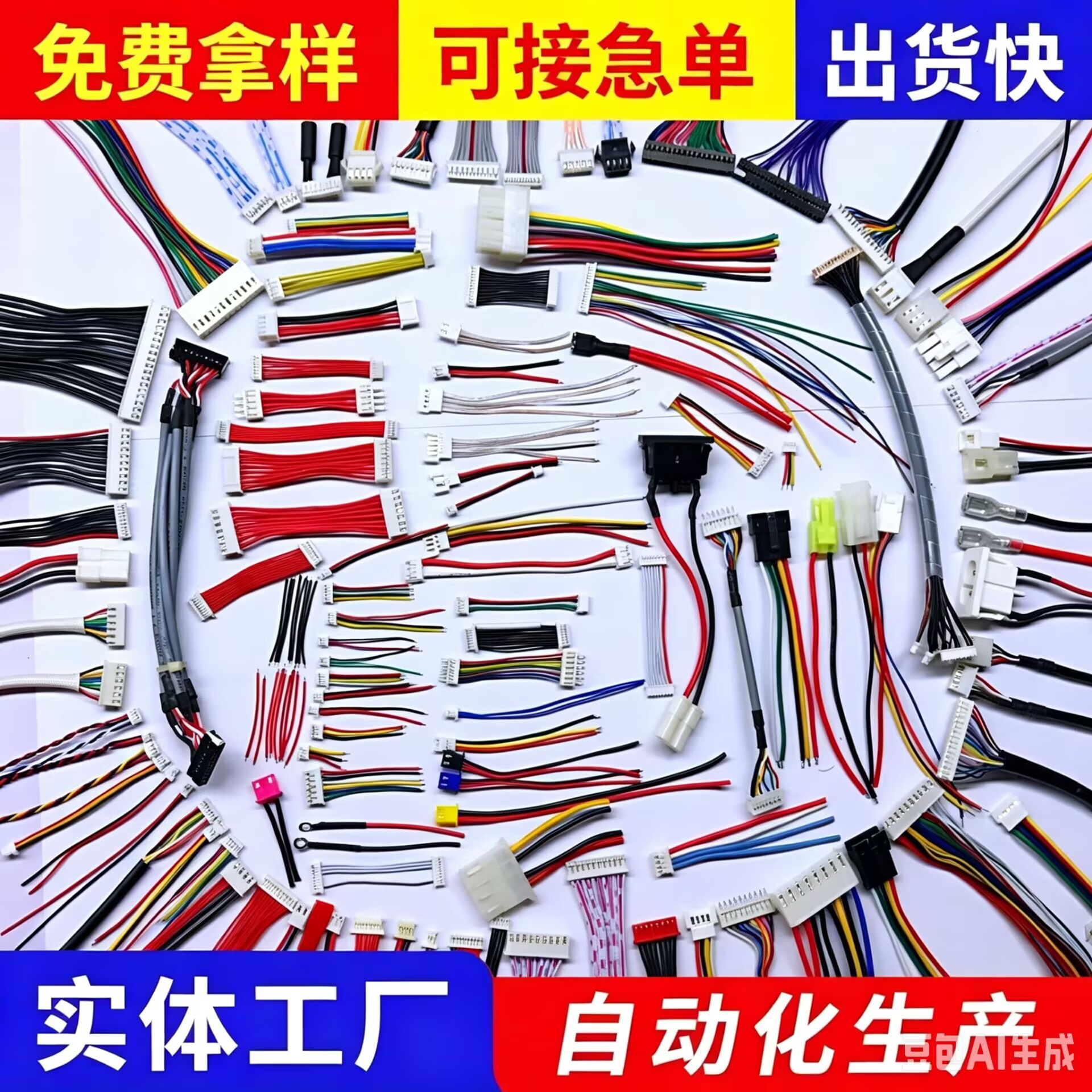 深圳Xh2.54电器带线端子线打端电子设备端子成品线束定制加工定做