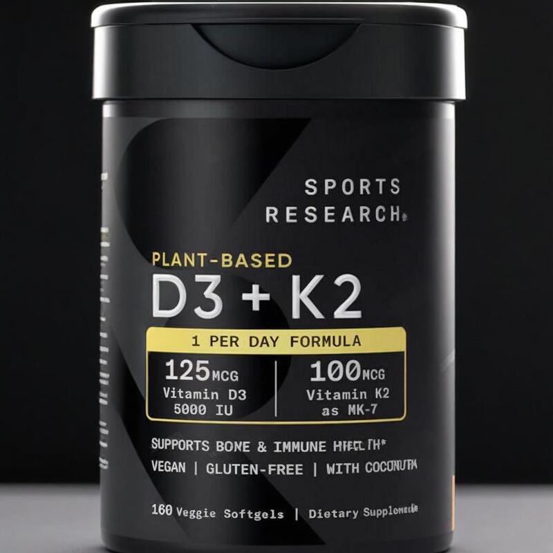 Tk Amazon Cross-Border Bestseller Vitamin D3+K2 Plant-Based Soft Capsule Body Supplement
