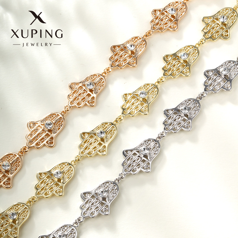 Pulsera de Aleación de Cobre Xuping con Diseño de Ojo de Diablo, Estilo Europeo y Americano, Pulsera Personalizada de Moda para Mujer