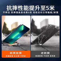 適用蘋果15/14/13/12/11/pro夜光氣囊膜max鋼化膜全屏plus手機膜