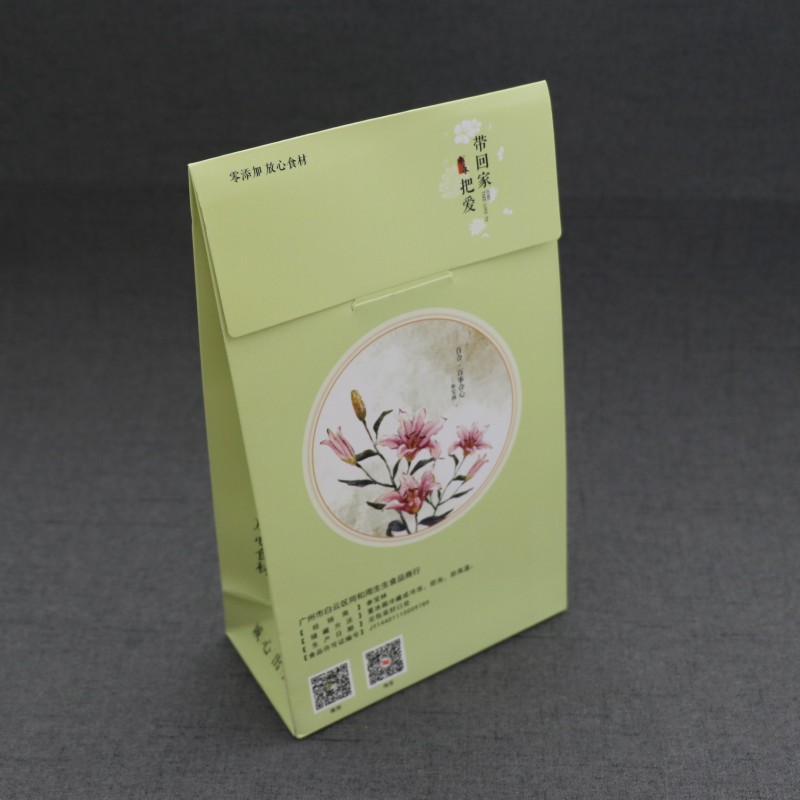 厂家直供印刷特产包装盒纸质茶叶袋滋补礼品折叠袋食品翻盖纸袋子