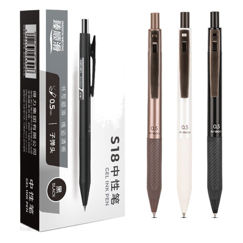 Deli S18/S18-B zhenshun slip 0,5 prensa bala gel pluma Oficina estudiante firma pluma