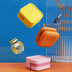 New Mini Makeup Bag for Girls, Portable Travel Storage, Small Suitcase Bag, Waterproof Cleansing Square Pouch, Gift