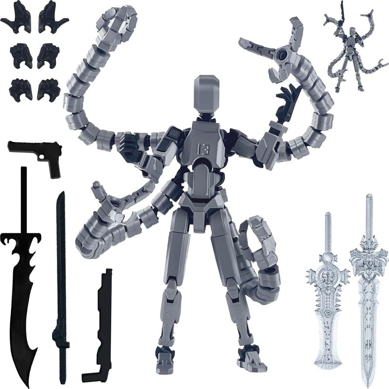 Cross-border explosions lucky doll T13 joint movable 3D printing doll DIY ornaments (doll assembly completed)