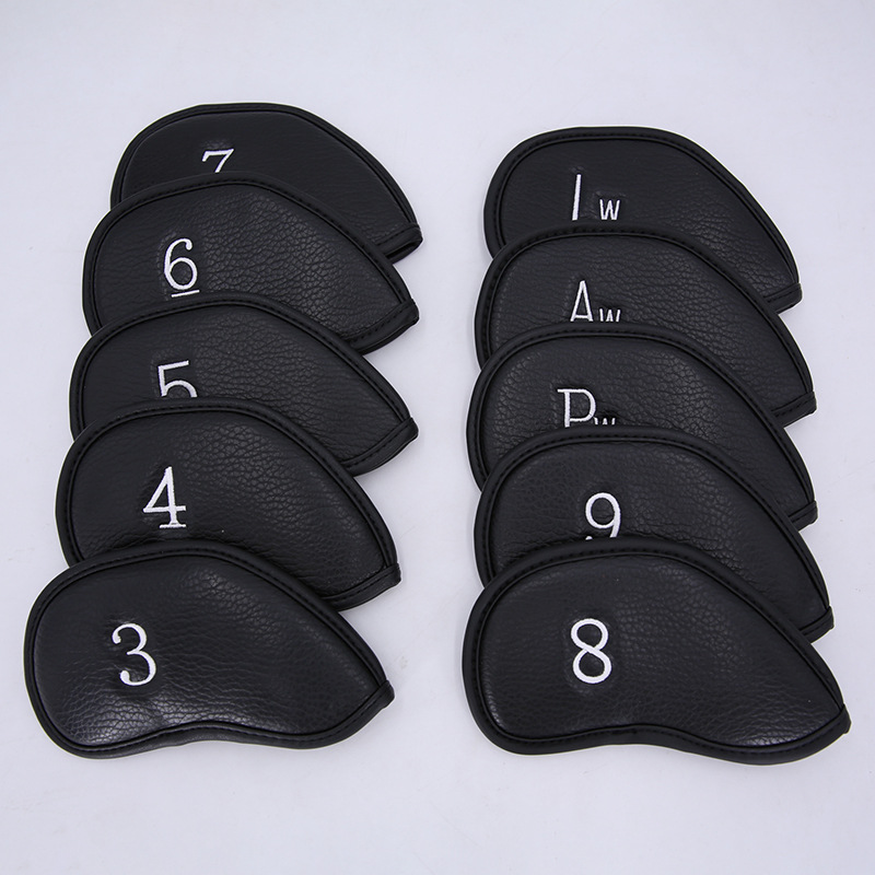 Nuevo Golf hierro varilla manga bordado Club tapa CUBIERTA Cubierta 10 accesorios de golf al por mayor