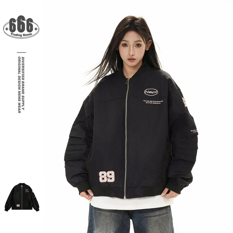 Beast Street American Vintage MA-1 Bomber Jacket Men's and Women's Trendy Loose Baseball Jacket CK2502