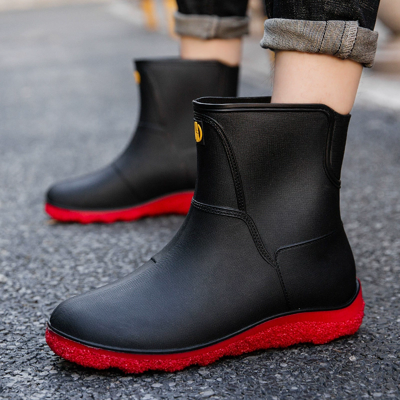 Footwear, fashionable non-slip boots, fleece work shoes, mid-length, (Cross-border trading)