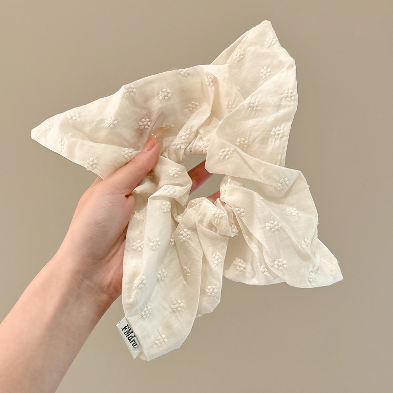 Coreano de alta calidad collar de cabello para mujeres de verano cabello de cola de caballo arco de encaje tocado de alta elasticidad