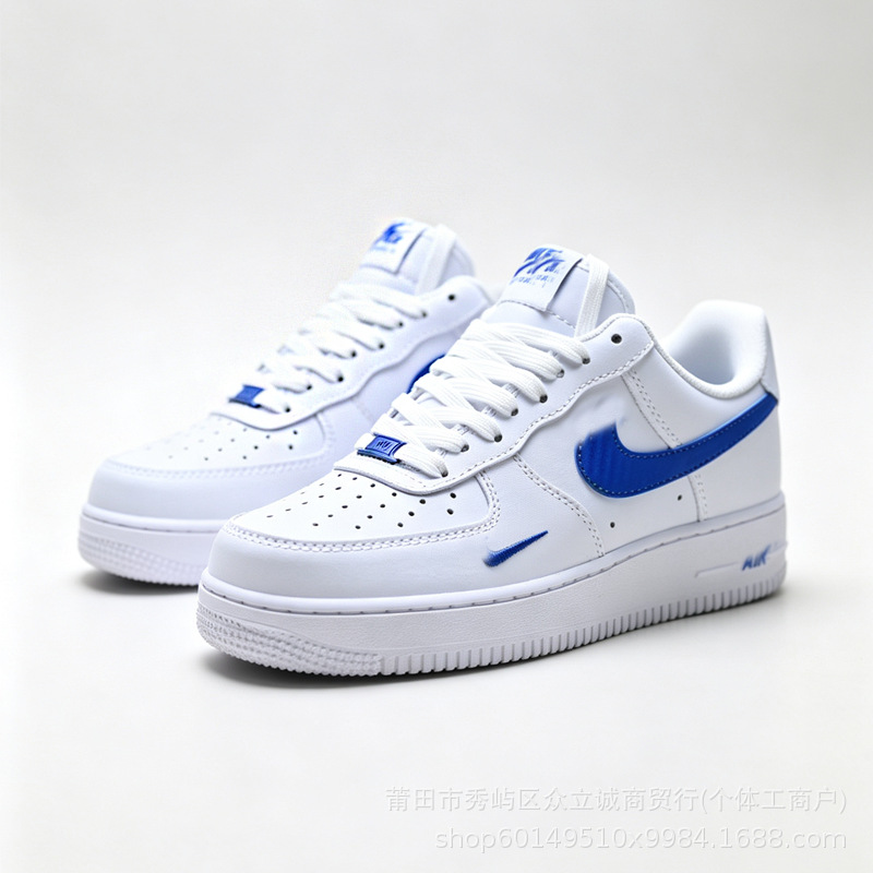Putian shoes foreign trade Air Force One AF1 Game Royal low-top sneakers for men, Putian shoes men's white and blue sneakers
