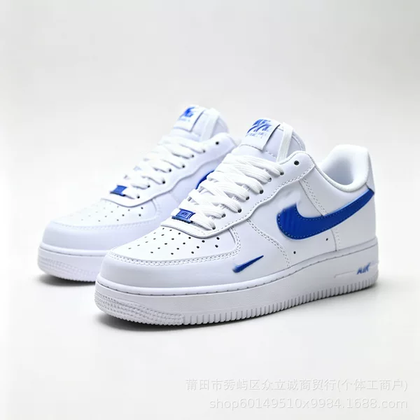 Putian shoes foreign trade Air Force One AF1 Game Royal low-top sneakers for men, Putian shoes men's white and blue sneakers