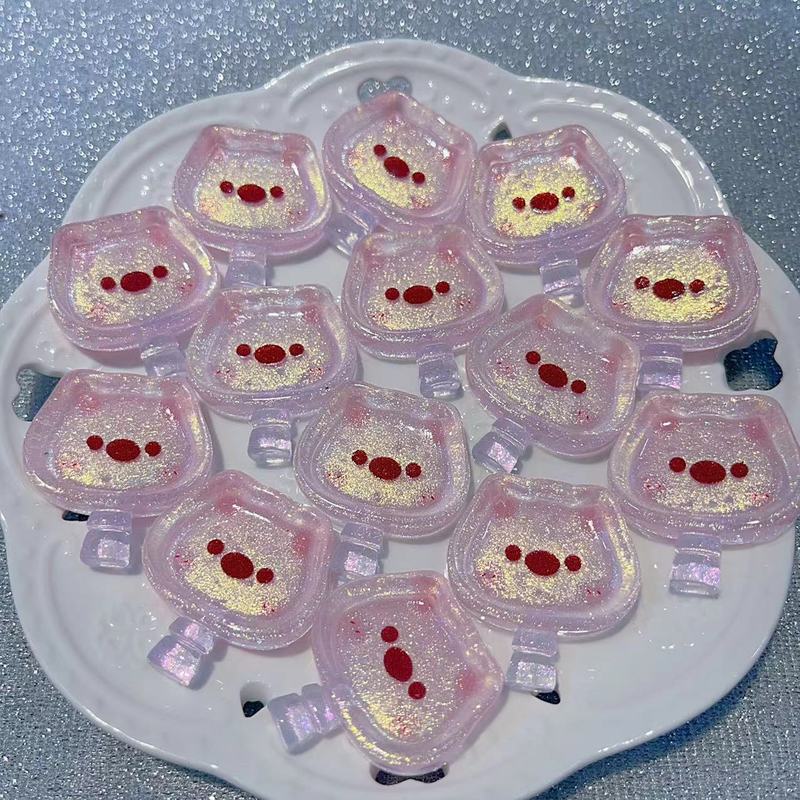 【冰透小熊煎锅】卡35×33mm萤火虫夜光 手工DIY饰品-树脂花|undefined