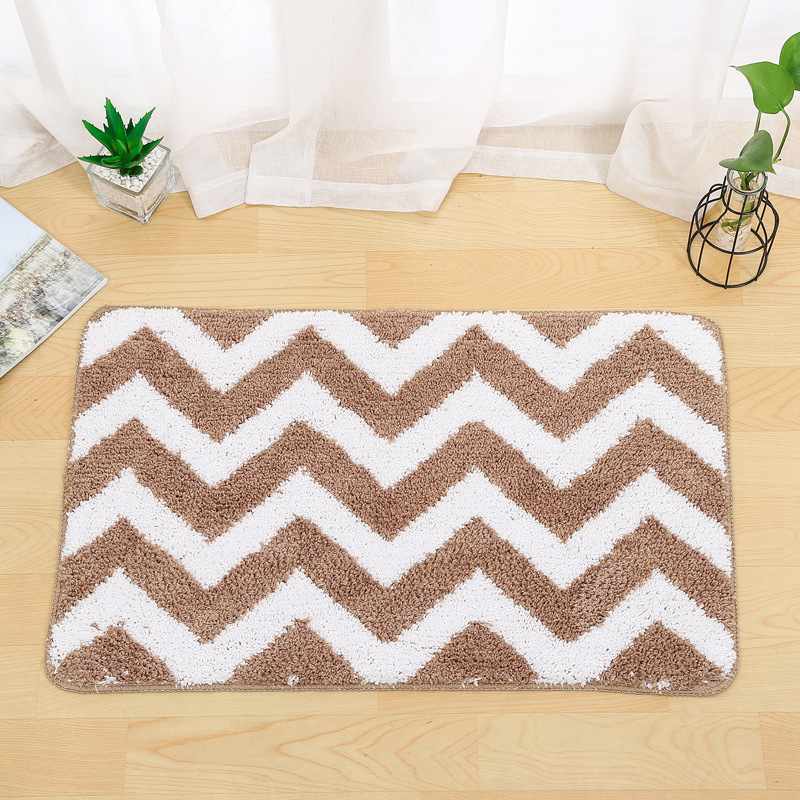 Alfombra de piso de baño transfronteriza Puerta de baño absorbente alfombra antideslizante alfombra doméstica alfombra de poliéster en stock