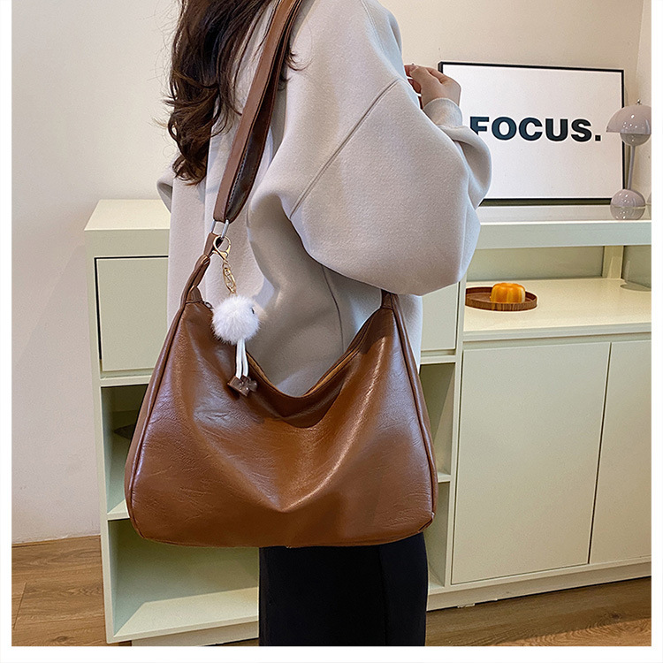 Simple and large-capacity bag for women, 2024 new style, fashionable and versatile casual single-shoulder bag, student commuting crossbody tote bag undefined