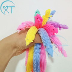 Cross-border Amazon stress relief and pressure relief toy set Unicorn Lala Fun venting noodles TPR soft rubber band