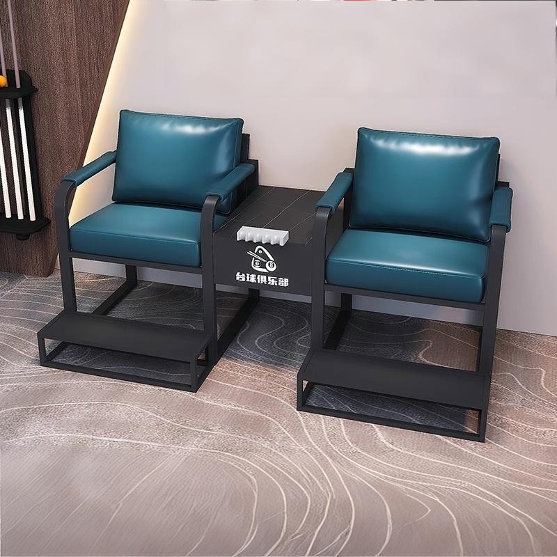 Conjunto de sofá y mesa para sala de billar, sillas de visualización integradas, sillas de descanso sencillas para sala de billar, sofá para ver partidos, sillas de visualización para sala de billar.